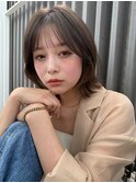 くびれミディ/顔周り/韓国/ボブ/レイヤーカット/前髪/カラー