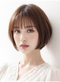 丸みショートボブ 20代30代40代ヘア 小顔 大阪茨木