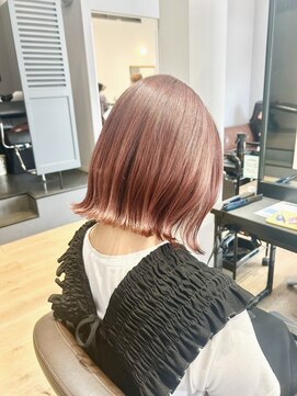 チェレ オレ 新金岡店(Chere ore) ワインレッド・ボルドーカラー・ミニマムボブ・ボブレイヤー