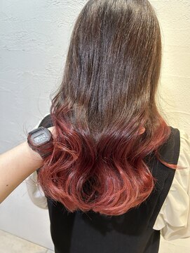 アジールヘア 池袋東口店(agir hair) ブリーチ＆ダブルカラーグラデーションピンク池袋東口