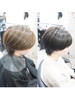 ヘアテリア リュウ 大塚(hair teria ryu) センターパートマッシュウルフ/オリーブブラウン