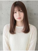 ストレート×セミロングヘア