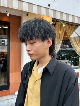 エディ(Edy) メンズパーマウルフカットニュアンスパーマケアパーマ眉毛カット