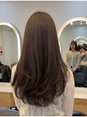 ワンカールレイヤー×赤み消し透明感ブラウン