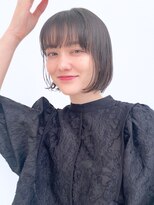 バサ 新所沢店(BASSA)&nbsp;透ける前髪のコンパクト暗髪ボブ