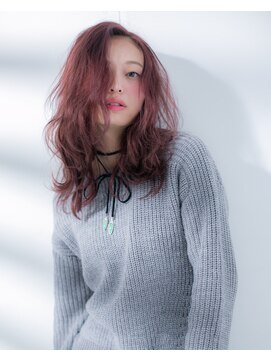 ヘアアンドデイスパ アグー(hair&dayspa AGU) 【横須賀中央 AGU】ふわっとワンカールベリーピンクカラー