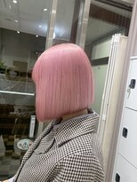 シンシェアサロン 原宿店(Qin shaire salon) ボ ブ× ピンク プツッとカット 小顔カット