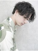 (joemi 新宿)スパイラルパーマ 前下がりマッシュ 近江