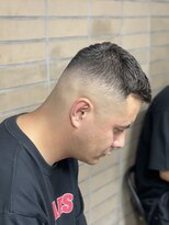 米澤理髪店(YONEZAWA)&nbsp;山笠のハチマキの下は全部スキンってくらいのハイフェード