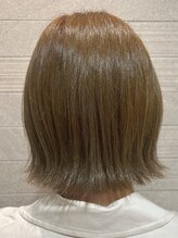 イメージア 綱島店(IMAGE A)&nbsp;切りっぱなしボブ × ベージュカラー＠30代40代50代60代