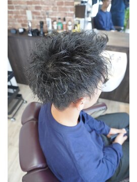 ヘアーアンドシェーブ ジンジャー(GINGER) アップバングショート×ソフトツイストパーマ