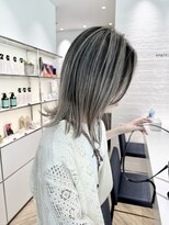 ステア ケース(stair case)&nbsp;地毛残し　ホワイトミルクティー　ハイライト