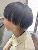 ロム マッシュウルフ/斜めバング/ハイトーンカラー/30代40代