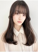 大人可愛い大人美人くすみカラーアッシュ