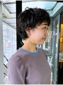 マッシュショート ニュアンスパーマ 京都美容室 進詩織