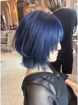 ソトエアンドマーブ 久喜店(SOTOE&marbb)&nbsp;レイヤーボブ/色落ちグレー/ダブルカラー/ネイビー