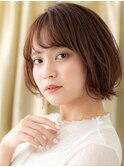  大人美人イヤリングカラー外ハネボブくびれヘアY上尾30代40代