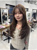 韓国ヘア/レイヤー/顔周りカット/ブリーチなしカラー/髪質改善