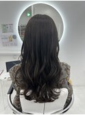ブリーチなしの透明感グレージュカラー