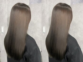 アンド ティグル(&.TIGRE)の写真/お悩みに合わせた縮毛矯正メニューで自然な仕上がりが大好評◎柔らかく、思わず触りたくなるような艶髪に♪