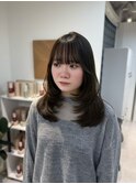 心斎橋/着物ヘア/大人ガーリー/ダークアッシュ/似合わせカット