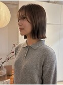 ボブ/切りっぱなしボブ/透明感カラー