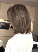 大人綺麗なハイライトカラー/顔まわりカット/白髪ぼかし/恵比寿