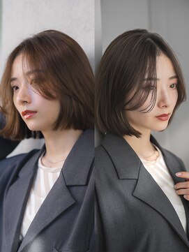 メラク 渋谷(Merak) 【オフィスで浮かない】大人ナチュラルレイヤーボブ