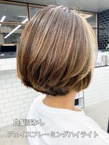 30代40代50代白髪ぼかしフェイスフレーミングハイライト/くびれ