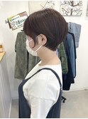 ラベンダーブラウン×マッシュショートヘア