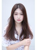 暗髪ワンカール美シルエットロングレイヤー20代30代透明感カラー