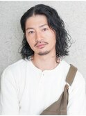 メンズロング × スパイラルパーマ