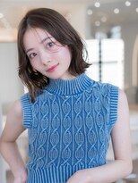 ケアリー 浦和美園(Carelly)&nbsp;大人かわいい前髪セシルカットココアブラウンフリンジウェーブ