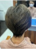 40代50代60代　白髪染めショートレイヤー2B【リベーヌ＋野入】　
