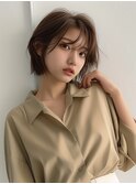 シースルーバング×ナチュラルショート