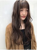 モカベージュ×ロングヘア