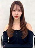 韓国レイヤー/ワインレッド/マロンベージュ/イメチェン/吉祥寺