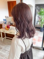 セットアップ 岡山北長瀬店(SET-UP)&nbsp;ラベンダーブラウン/おとな可愛いセミロング/ラベンダーベージュ