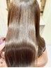 ダメージ最小ツヤツヤ!髪質改善ストレート&カラー☆Cut無し26400→