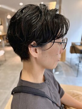 フリップビーアヴェダ(FLIP B AVEDA) 本八幡×ハンサムショート×ニュアンスパーマ×黒髪