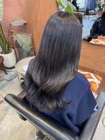 チャプター 問屋町(chapter) 透明感ケアカラーオリーブグレージュ顔まわりレイヤーカット韓国