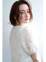 ムウ 難波(MOU)&nbsp;ボブ暗めカラーグランマッシュデザインカラー20代30代40代50代