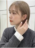 ハイトーンカラーイメチェン切りっぱなしボブA13越谷10代20代