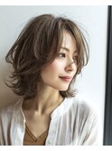 ◇大人可愛い20代30代40代50代ミディアムレイヤー