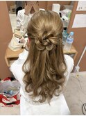 ハーフアップ