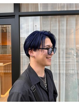 フィーカ(fika) メンズネイビーセンターパート×髪質改善カラー☆
