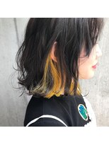 アコット(Acotto.)&nbsp;イエロー インナーカラー 　＊ケアブリーチ 下北沢 Wada