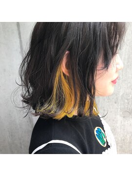 アコット(Acotto.) イエロー インナーカラー 　＊ケアブリーチ 下北沢 Wada