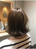 切りっぱなしゆるふわボブ