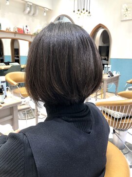 ロンド レグリーズ 立川(Lond leglise) ミニボブ/タッセルボブ/グレージュ/顔周り/フェイスレイヤー